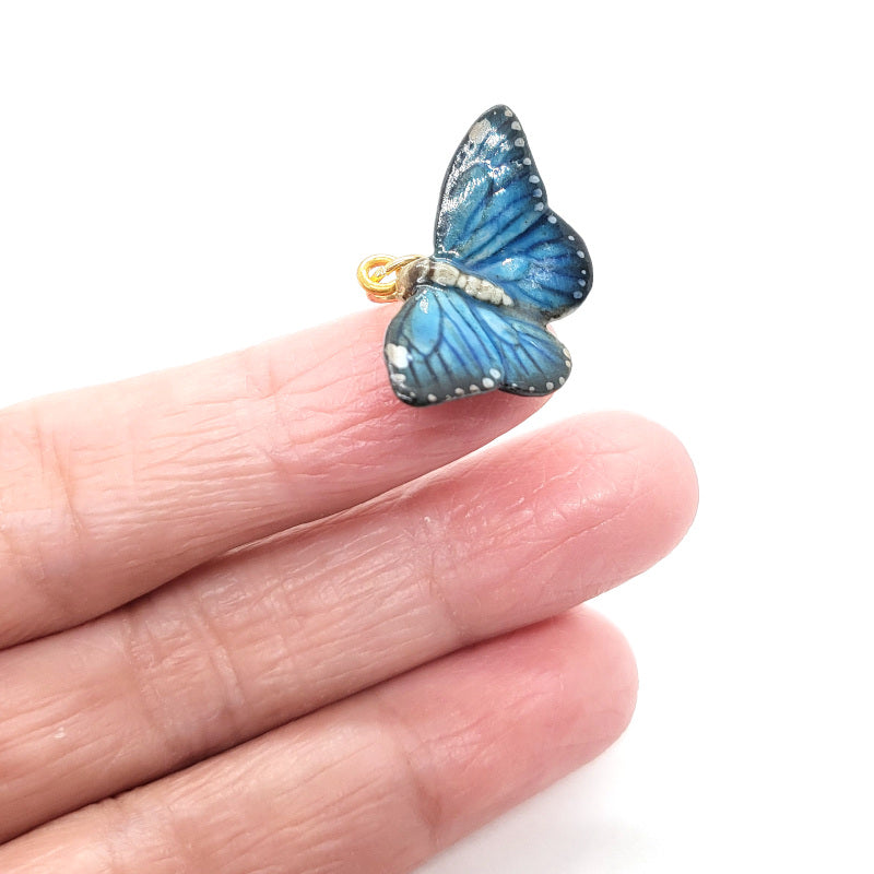 Blue Morpho Butterfly Necklace