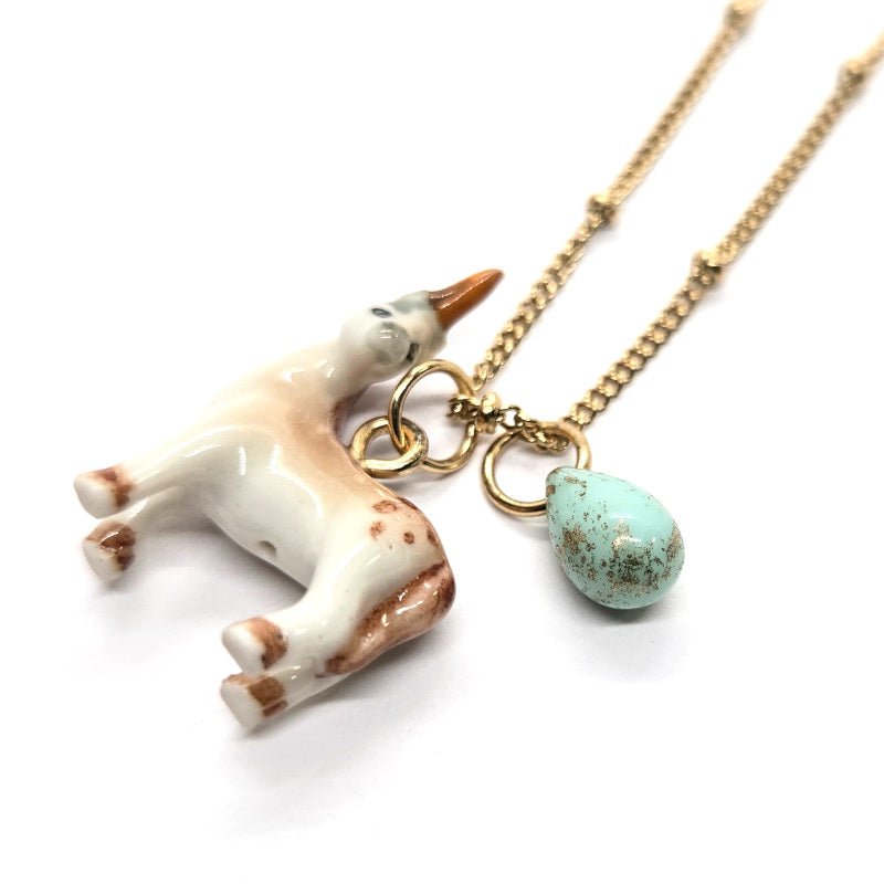 Cloud Weaver Czech Glass Teardrop Charm