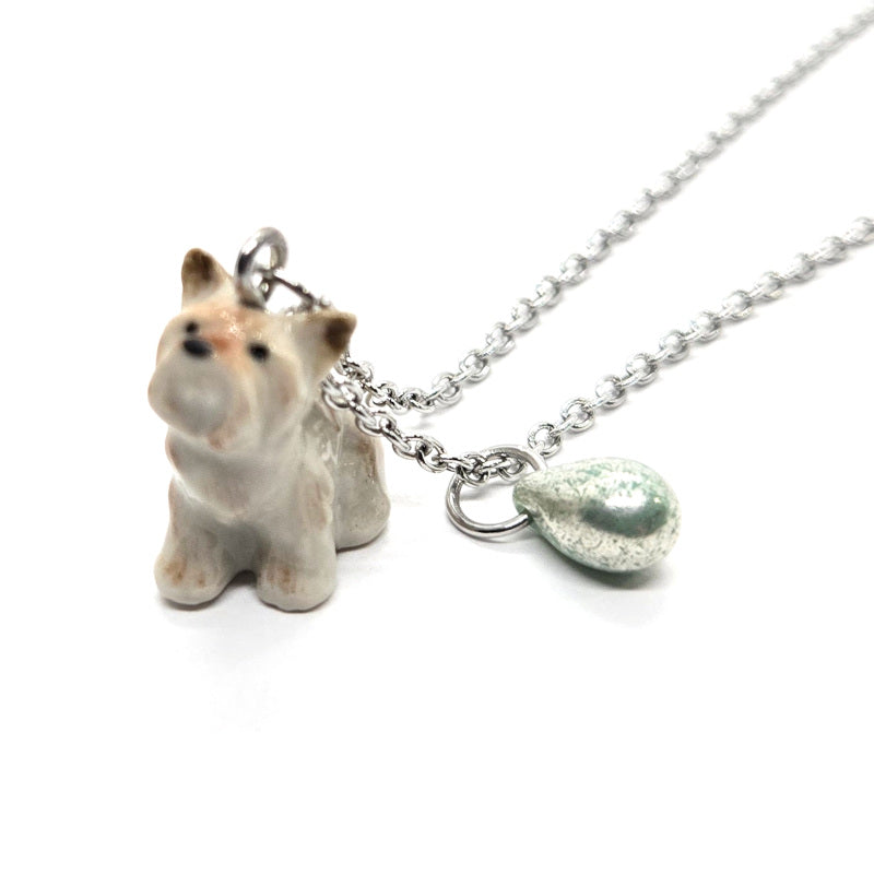 Cloud Weaver Czech Glass Teardrop Charm