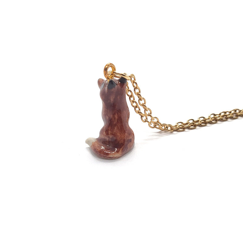 Tiny Red Fox Necklace
