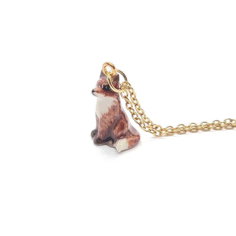 Tiny Red Fox Necklace