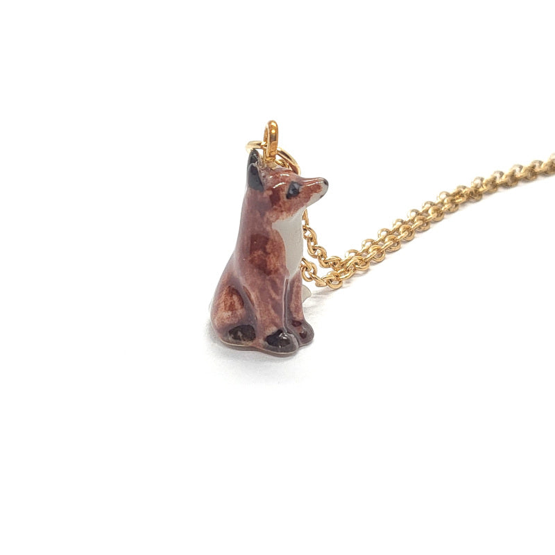 Tiny Red Fox Necklace