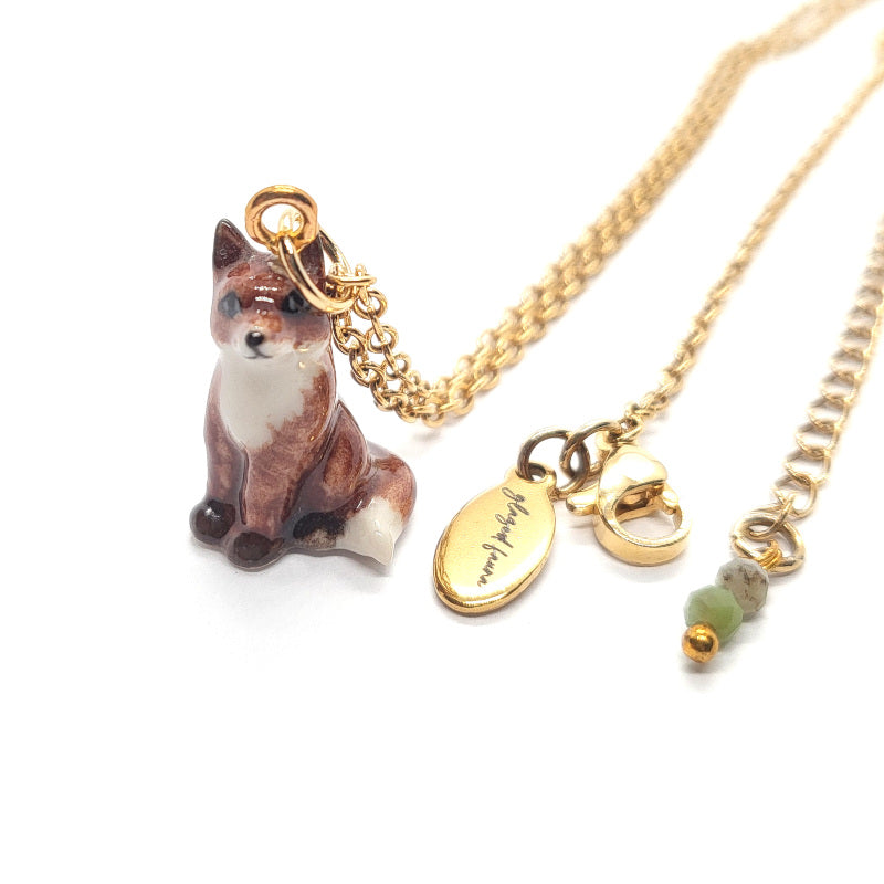 Tiny Red Fox Necklace