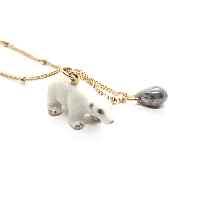 Tundra Protector Czech Glass Teardrop Charm