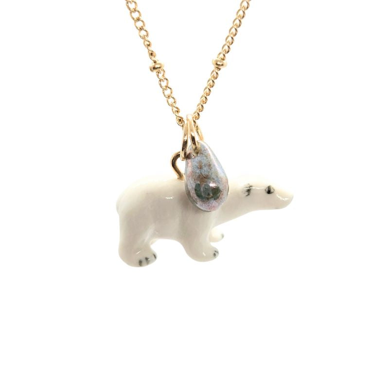 Tundra Protector Czech Glass Teardrop Charm