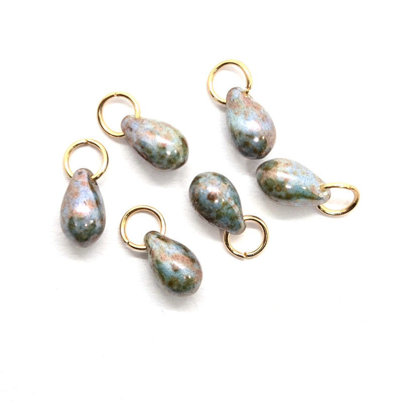 Tundra Protector Czech Glass Teardrop Charm