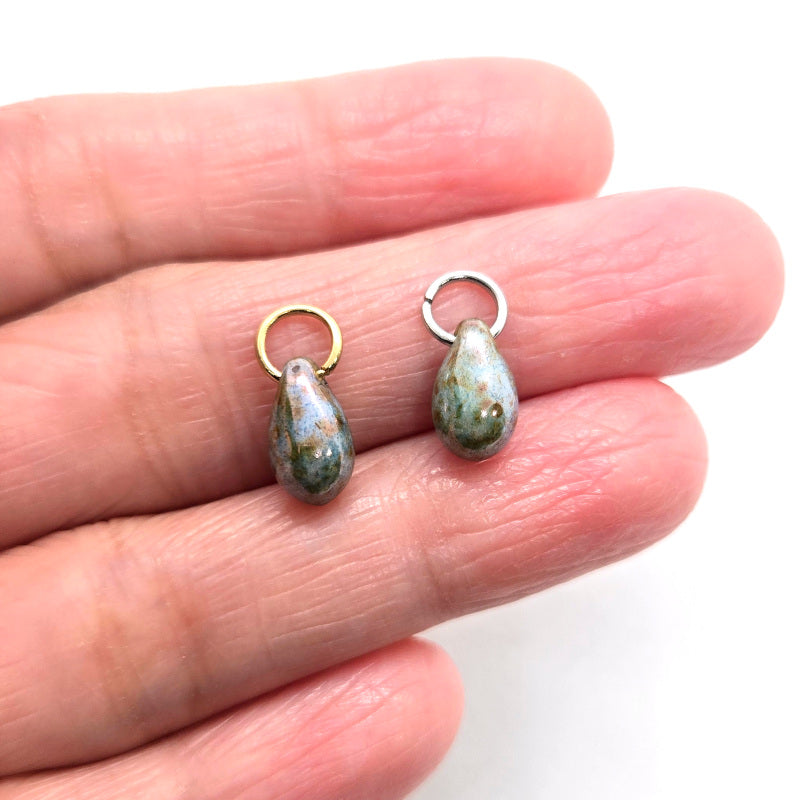 Tundra Protector Czech Glass Teardrop Charm