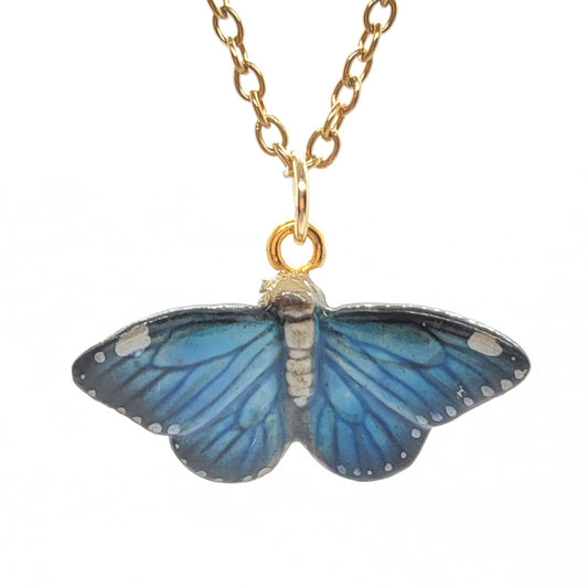 Blue Morpho Butterfly Necklace