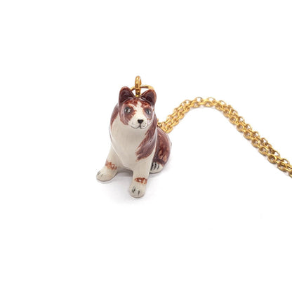 Border Collie Dog Necklace Set