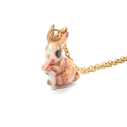 Carrot-loving Rabbit Necklace