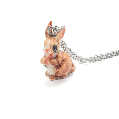 Carrot-loving Rabbit Necklace