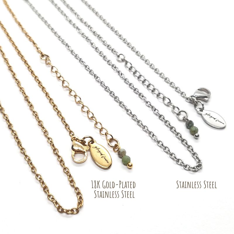 Stainless steel and gold-plated necklace chains