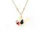 Tiny White Tail Fin Goldfish Necklace