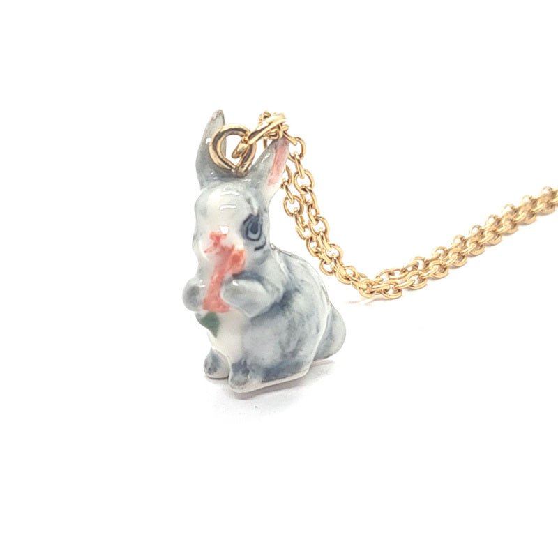 Carrot-loving Rabbit Necklace