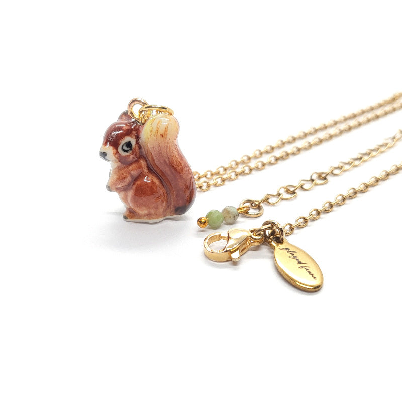 Red Squirrel Necklace