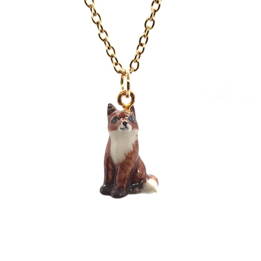 Tiny Red Fox Necklace