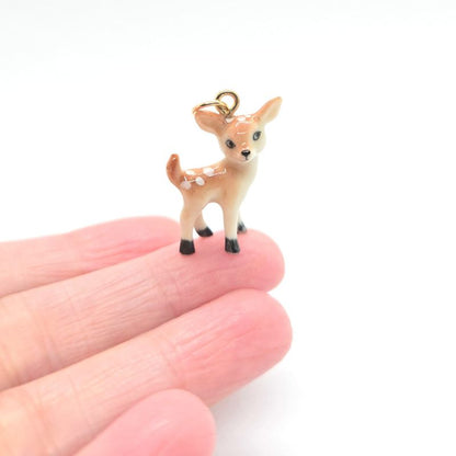 Tiny Spotted Deer Necklace