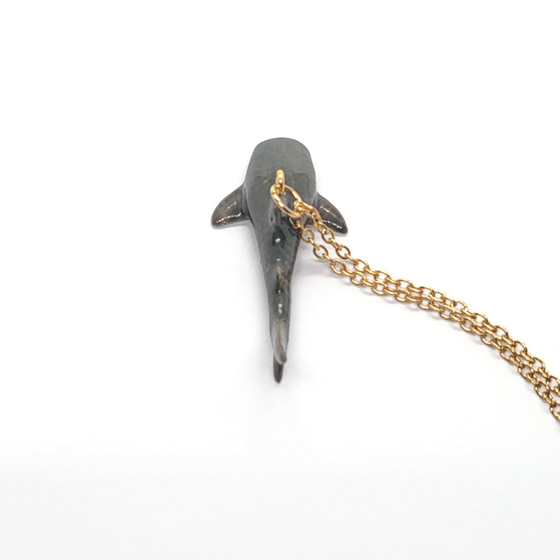 whale shark ceramic pendant top view