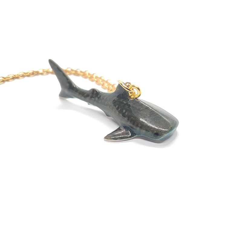 whale shark ceramic pendant close up