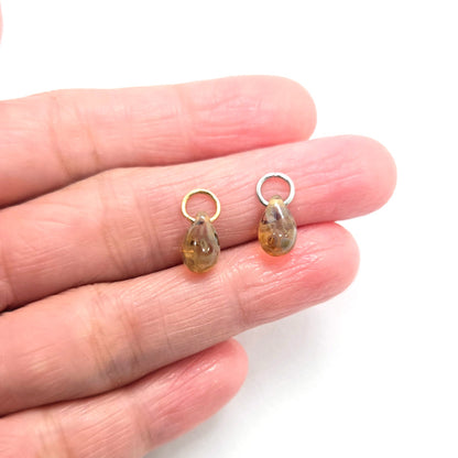 Woodland Keeper Czech Glass Teardrop Charm