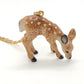 Remember a life-changing moment with this adorable spotted deer fawn necklace, or get it as a gift for a special someone who has been the most gentle and affectionate to you. Comes with a stainless steel or an 18K gold-plated cable chain. Fawn pendant is 2cm tall, 3.5cm long.