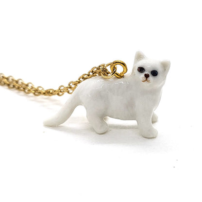 White Persian Cat Necklace