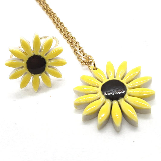 Sunflower Set: Ring and Necklace